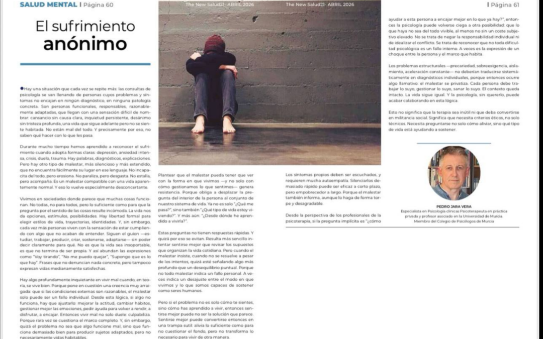 El sufrimiento anónimo